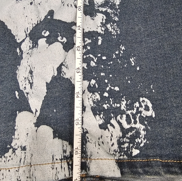 Stretchy Denim Kitty Cat Skirt - Picture 5 of 7